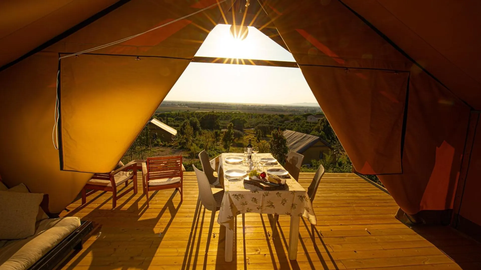 Lüks kamp alanı Glamping Grancia Otel Grosseto İtalya